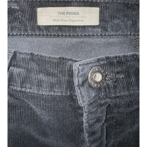 AG Adriano Goldschmied The Prima Midrise Cigarette Black Corduroy Sz 28” x 26” - Picture 2 of 5
